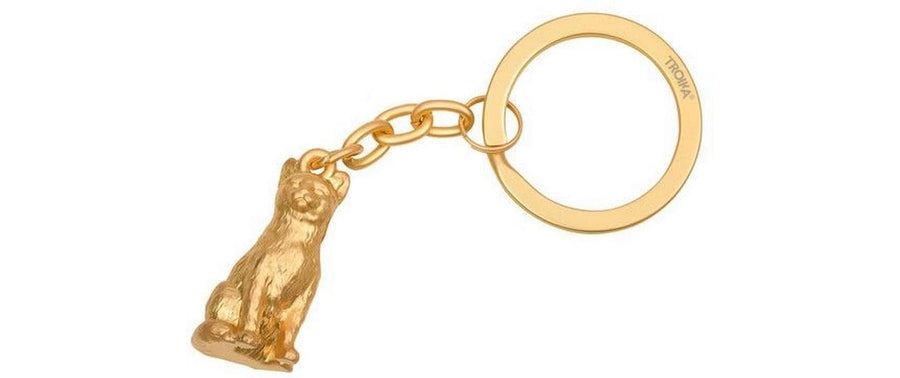 Troika Schlüsselanhänger Katze Cleopatra Gold
