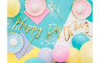 Girlande Happy Birthday aus schimmerndem Papier
