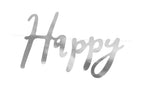 Girlande Happy Birthday aus schimmerndem Papier