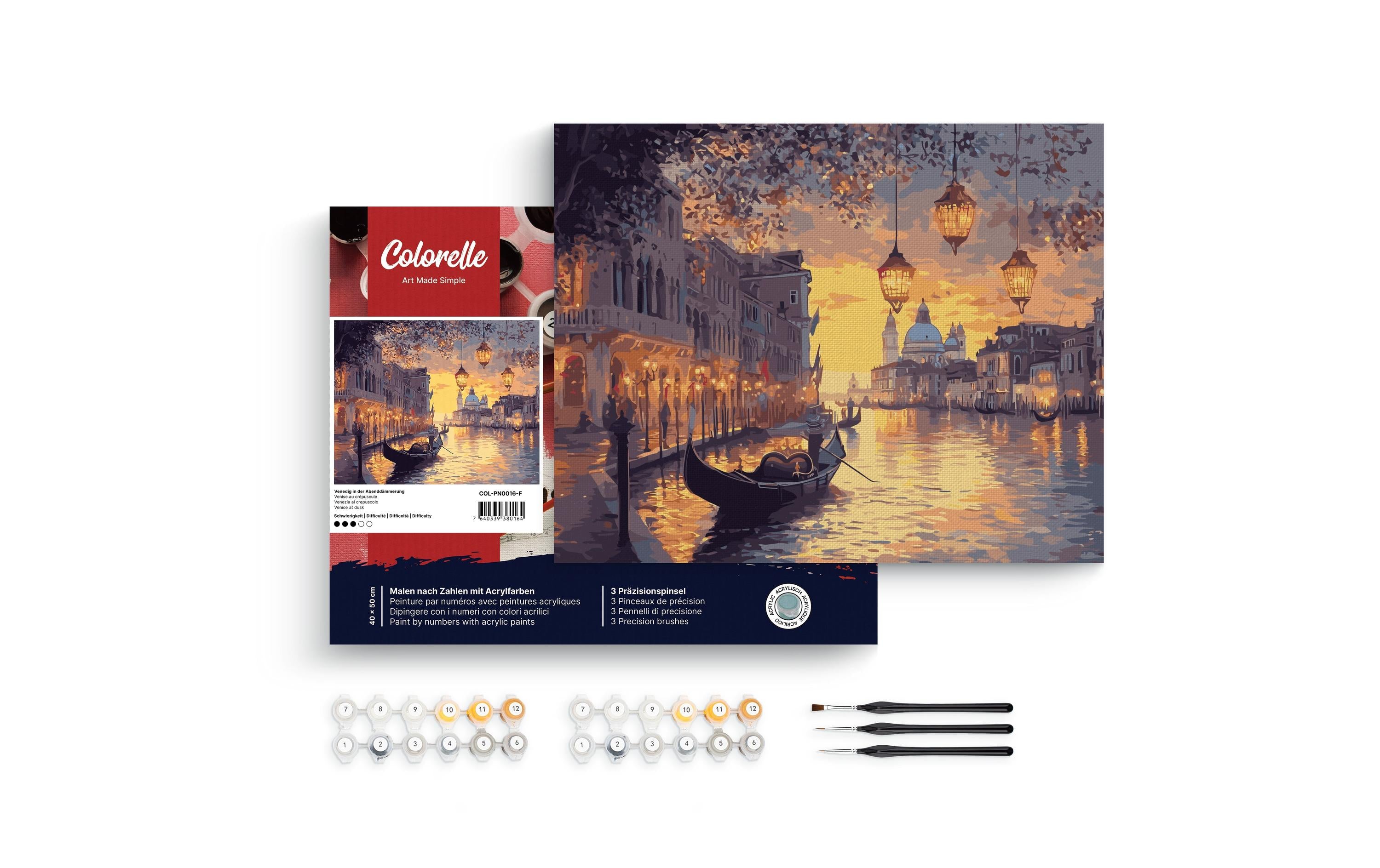Colorelle Malen nach Zahlen Venedig in der Abenddämmerung