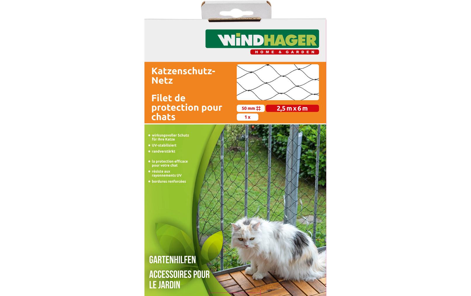 Windhager Katzenschutz-Netz extra stark 2.5 x 6 m