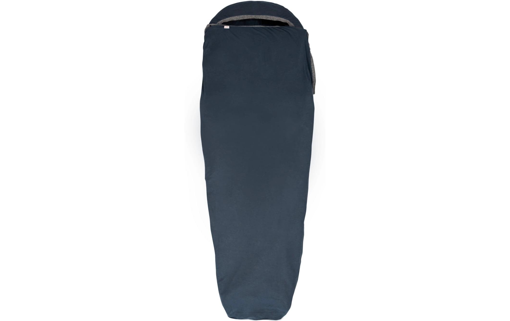 Grüezi Bag Schlafsack WoodWool Liner 200 cm, Blau/Grau