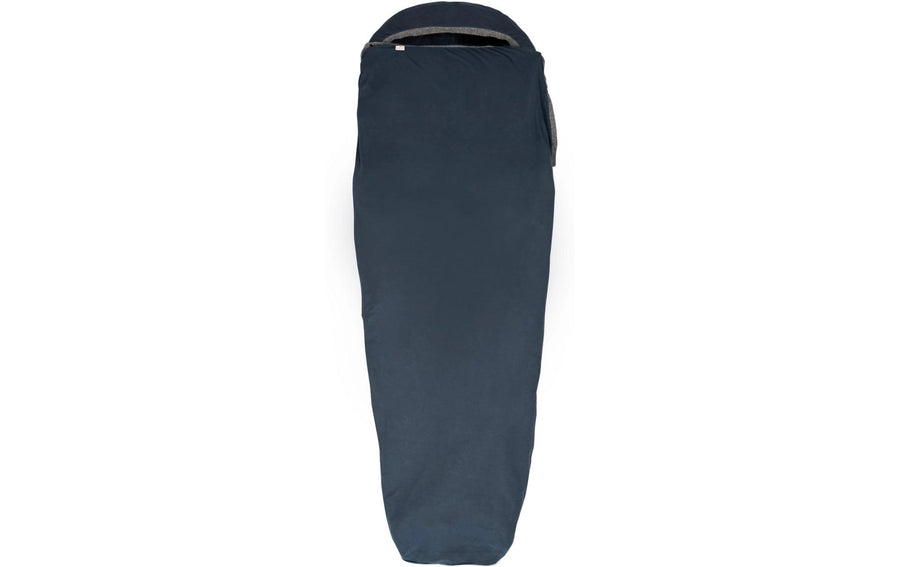 Grüezi Bag Schlafsack WoodWool Liner 200 cm, Blau/Grau