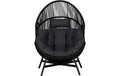 Benny Loungestuhl Schwarz Metall Polyester 98x100x142cm Garteneinrichtung Schou