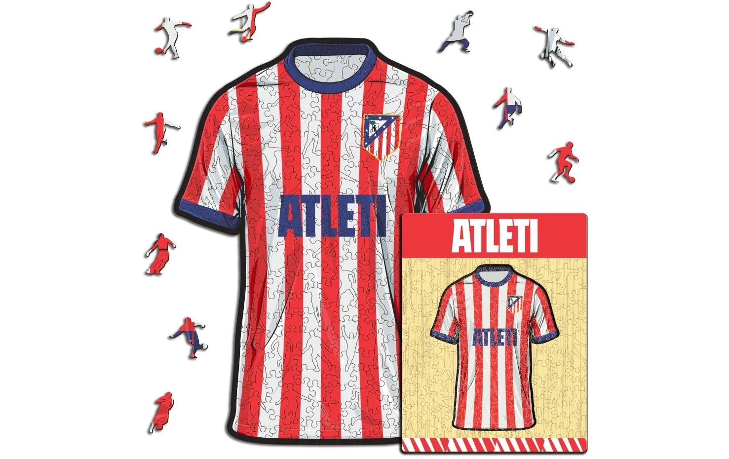 Iconic Puzzle Holz-Puzzle Atletico Madrid Trikot S, 150 Teile