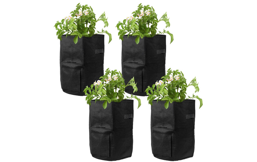 STRUCT Pflanzentasche Schwarz Filz 4er Set für Pflanzen Garten & Outdoor > Pflanzen > Pflanzengefäße STRUCT