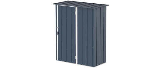 Duramax Gartenhaus aus Metall mit Pultdach und schmaler Flügeltür