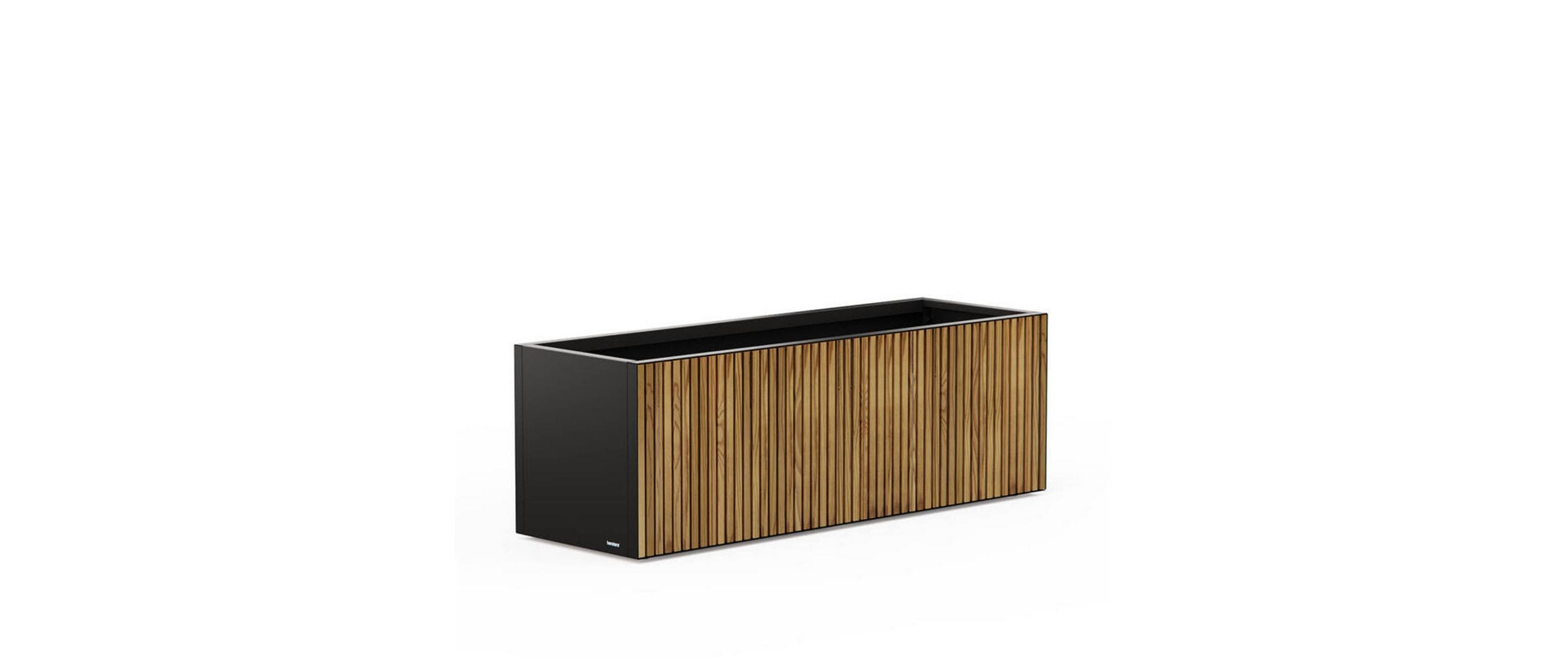 Herstera Pflanzkübel Holz Schwarz/Braun 150 x 50 x 50 cm Garten & Outdoor > Pflanzen > Pflanzengefäße Herstera
