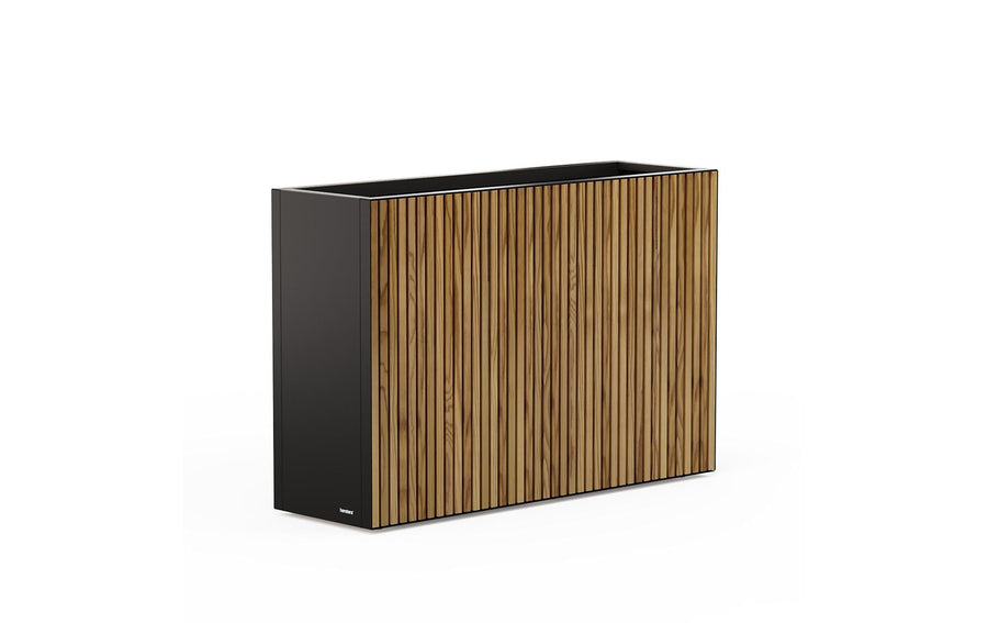 Herstera Deko Trennwand Holz Schwarz/Braun 120x25x80 cm Garten & Outdoor > Pflanzen > Pflanzengefäße Herstera