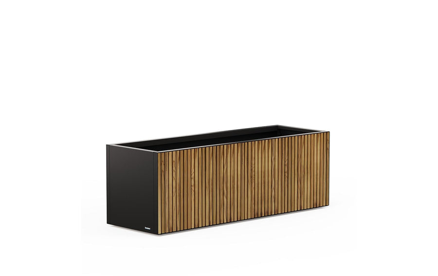 Herstera Pflanzkübel Holz Schwarz/Braun 100x50x50 cm Garten & Outdoor > Pflanzen > Pflanzengefäße Herstera