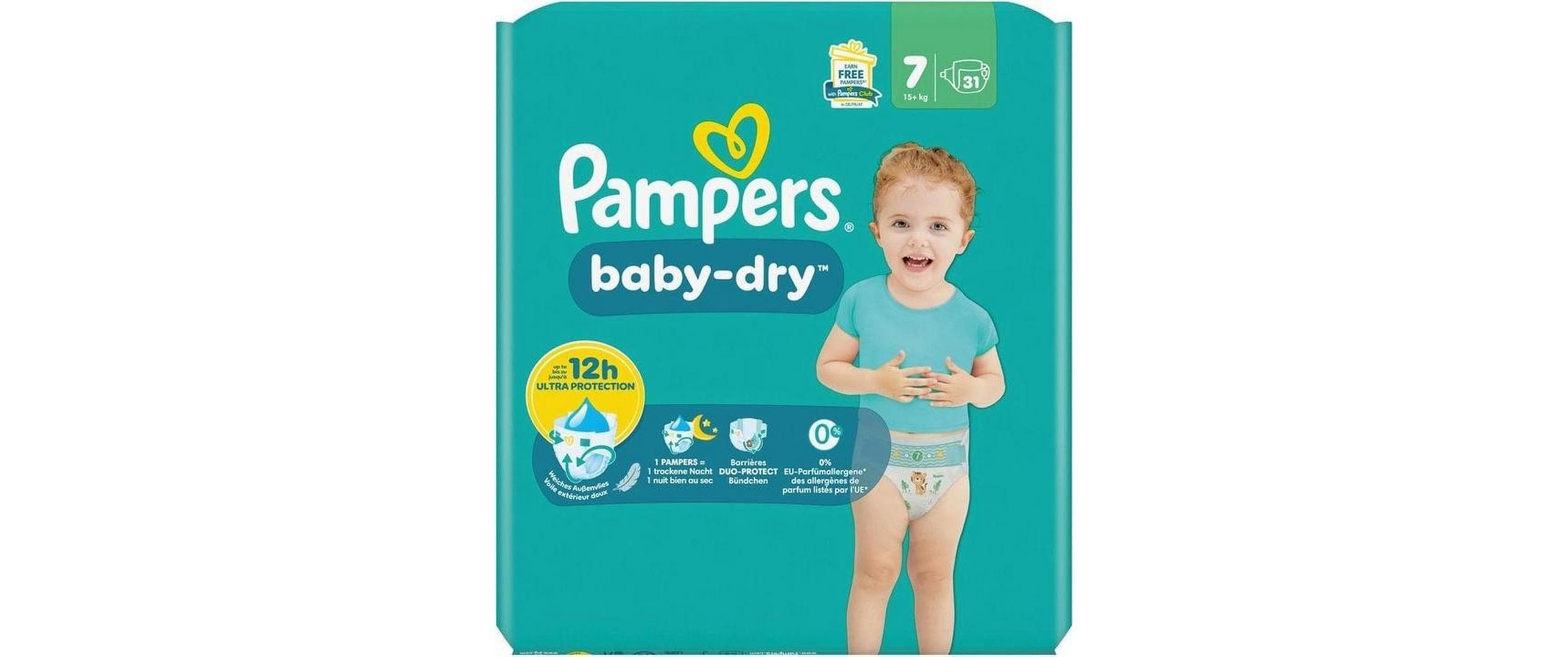 Pampers Windeln Baby Dry Grösse 7
