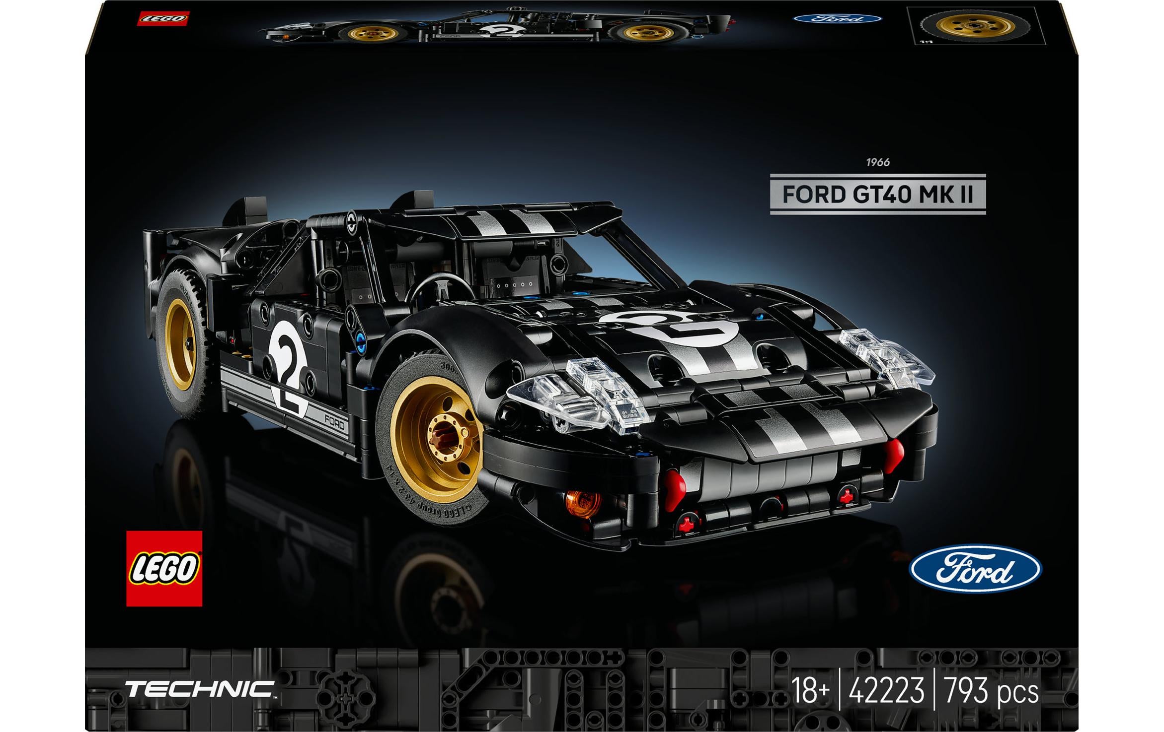 LEGO® Technic 1966 Ford GT40 MKII Rennwagen 42223