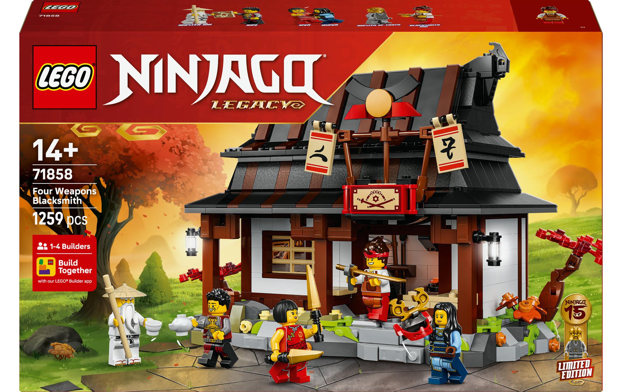 LEGO® Ninjago 15-jähriges Jubiläum der Vier-Waffen-Schmiede 71858