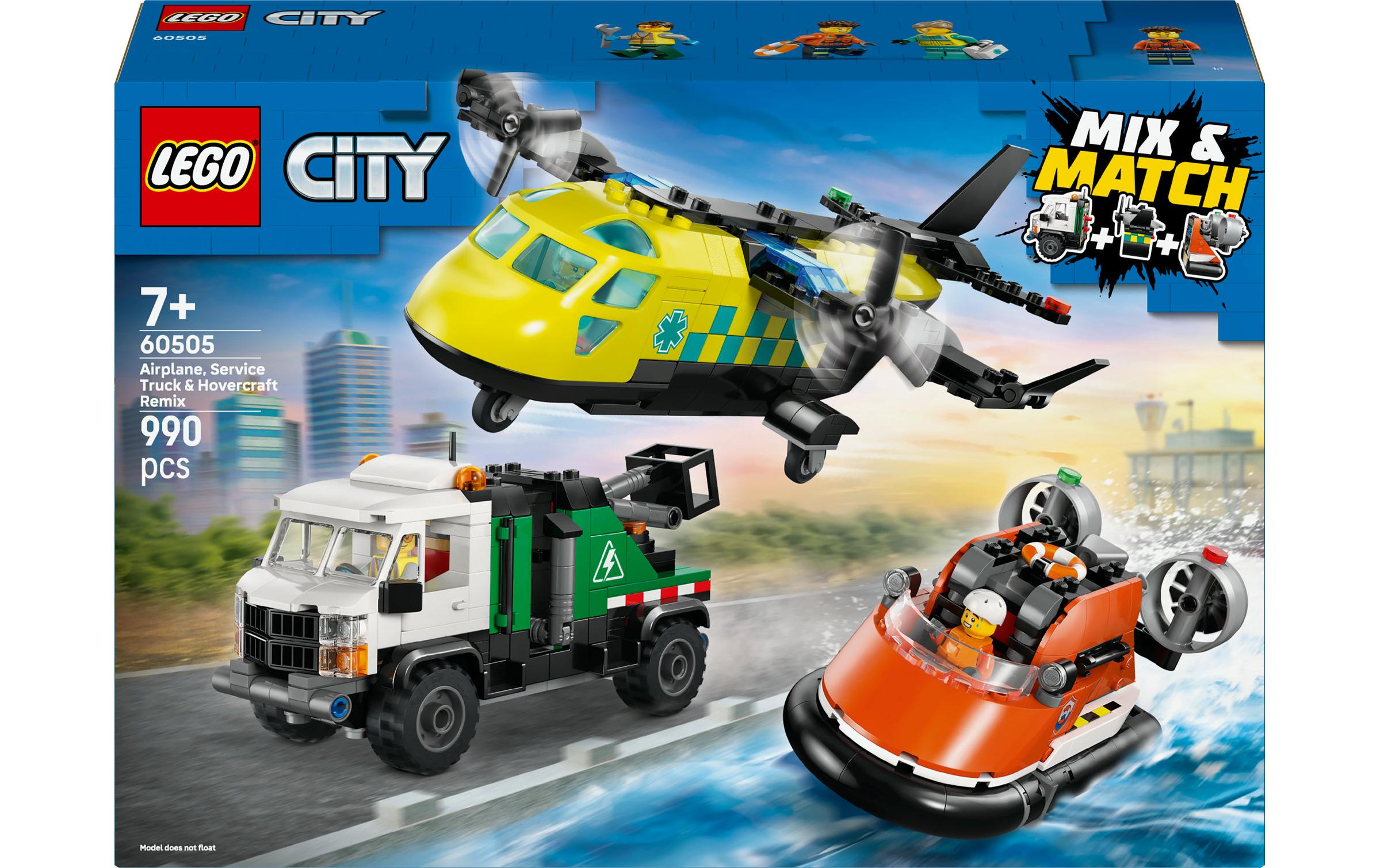 LEGO® City Flugzeug, Wartungsfahrzeug und Luftkissenboot