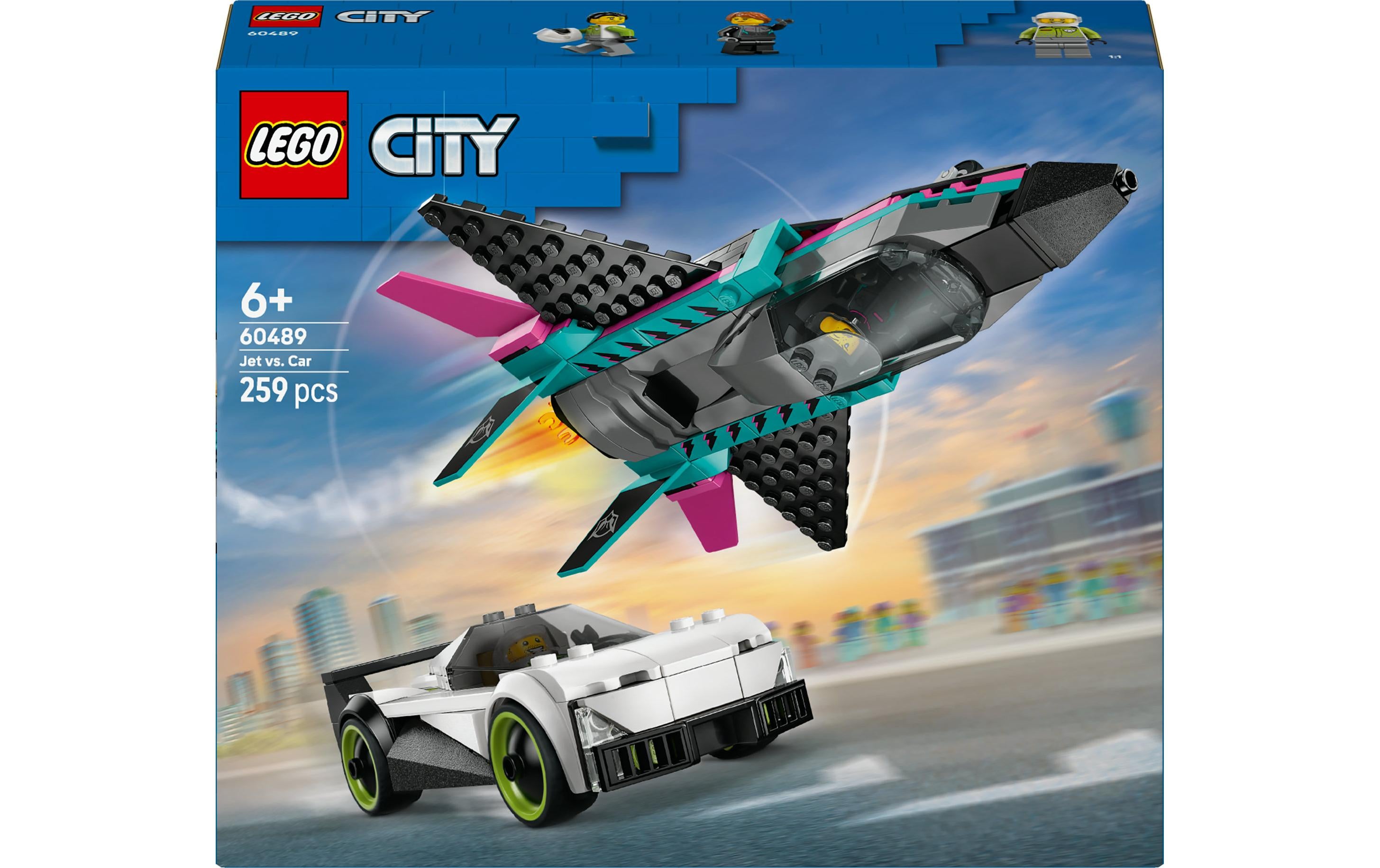 LEGO® City Düsenflieger vs. Rennauto 60489