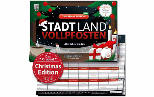 Denkriesen Stadt Land Vollpfosten – A4 Block Christmas Edition (d)