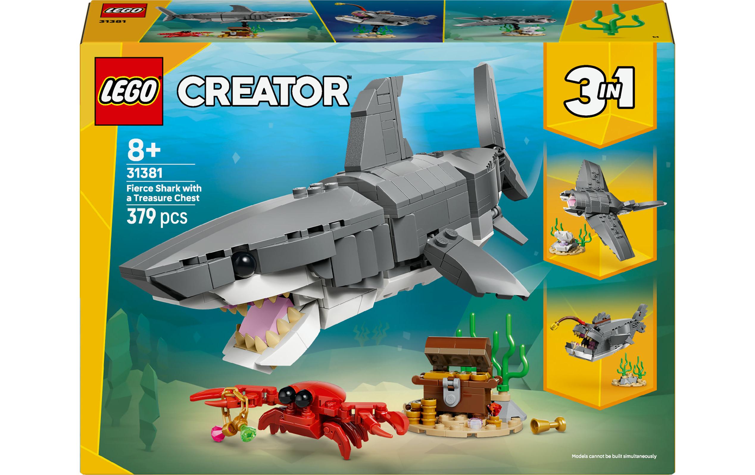 LEGO® Creator Wilder Hai mit Schatztruhe 31381