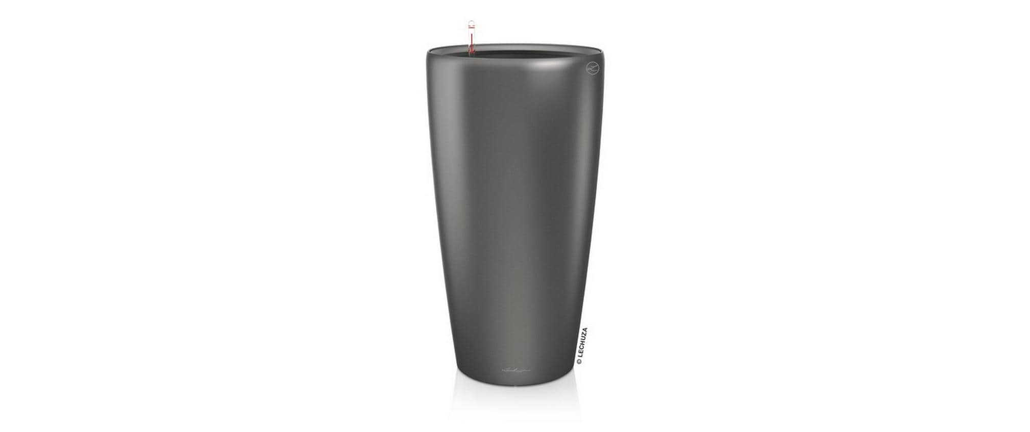 Lechuza RONDO Premium 32 Anthrazit/Metall
