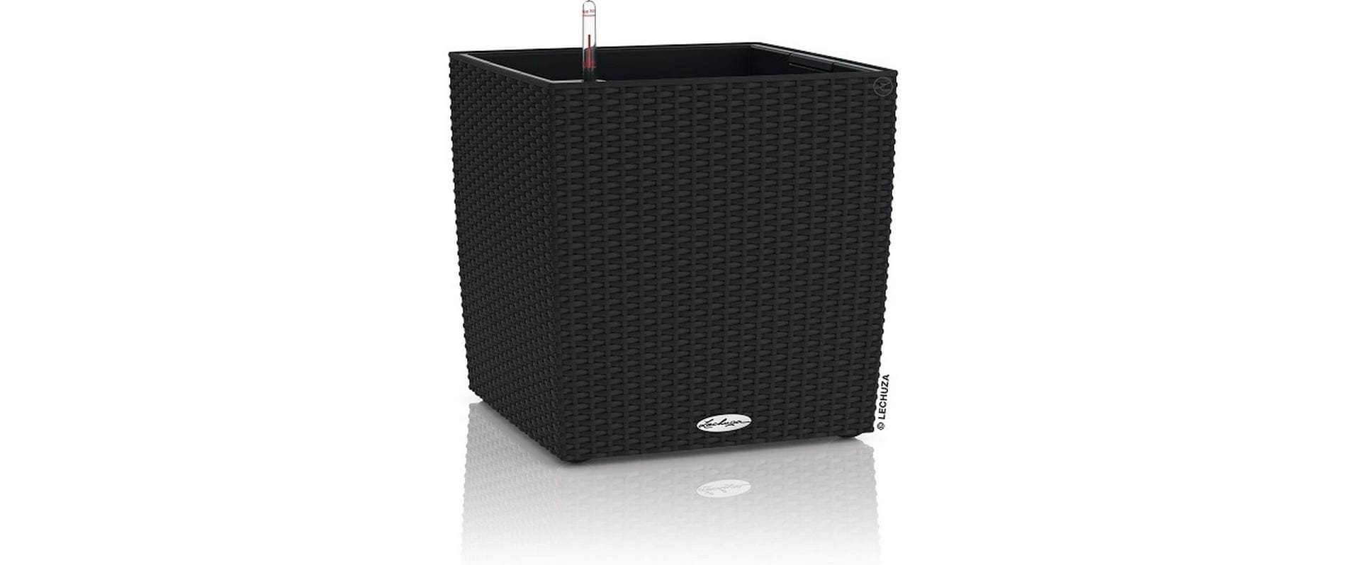 Lechuza CUBE Cottage Pflanzgefäß Kunststoff Schwarz 50 cm Garten & Outdoor > Pflanzen > Pflanzengefäße Lechuza