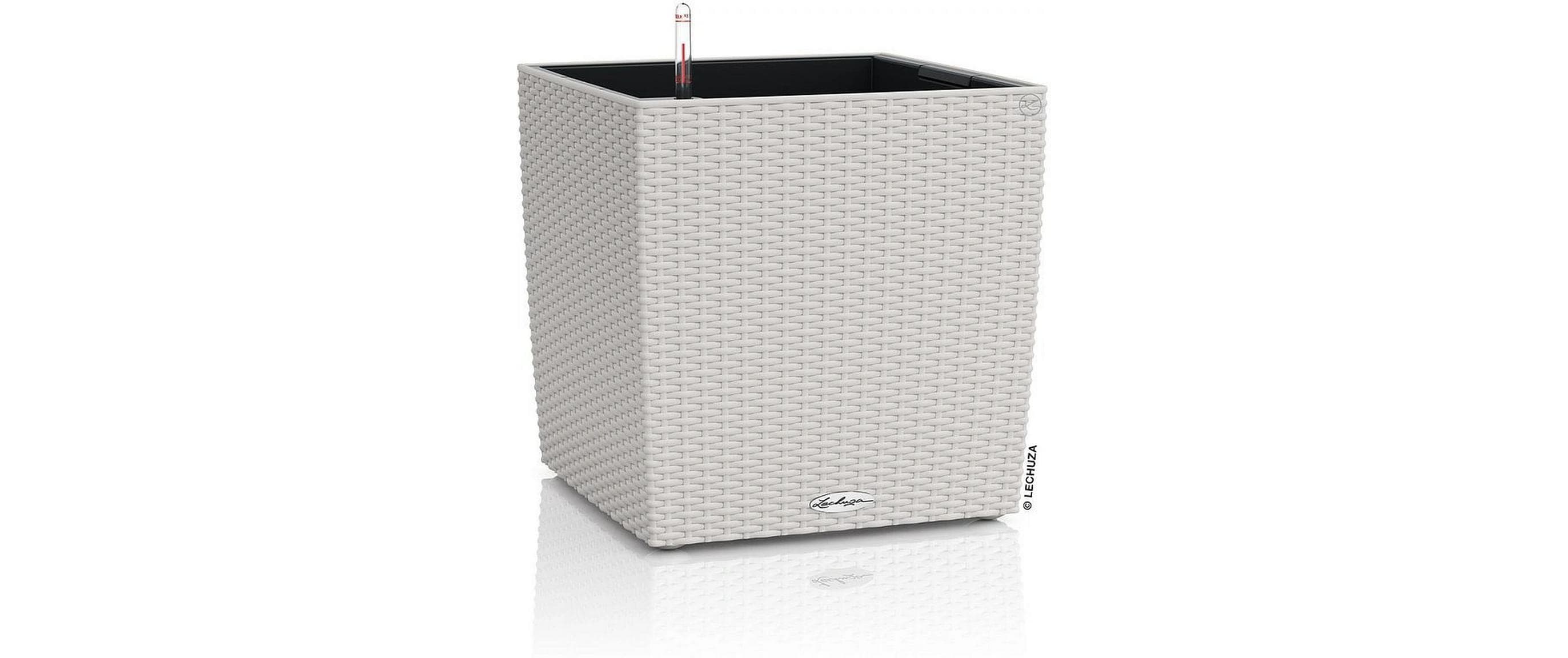 Lechuza CUBE Cottage Blumentopf Grau Kunststoff 30 cm Garten & Outdoor > Pflanzen > Pflanzengefäße Lechuza