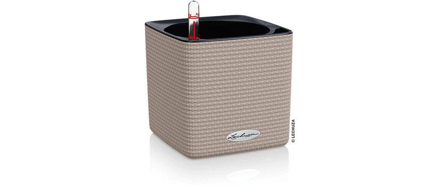 Lechuza CUBE Color Pflanzbehälter Kunststoff Sandbraun 14 cm Garten & Outdoor > Pflanzen > Pflanzengefäße Lechuza