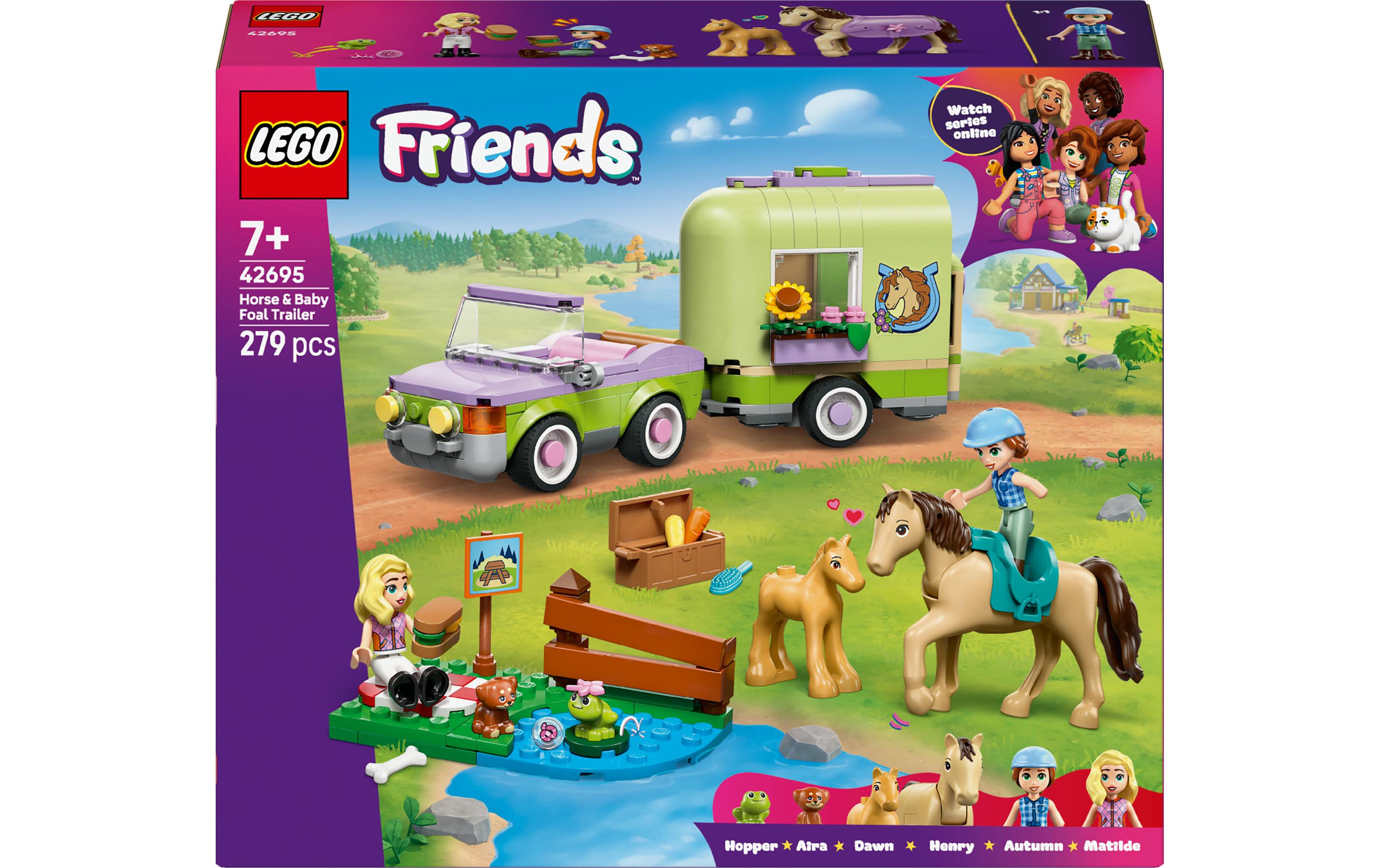 LEGO® Friends Pferd und Fohlen mit Pferdeanhänger 42695