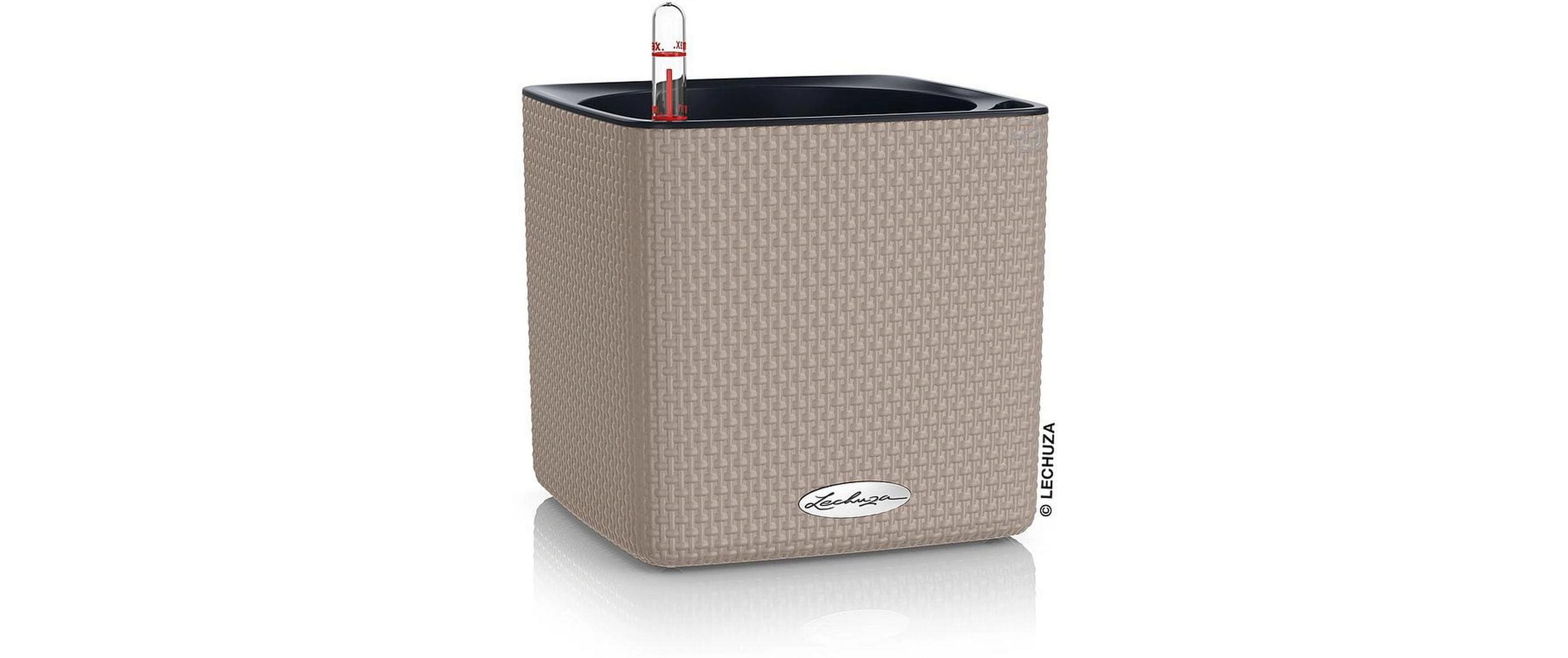 Lechuza CUBE Color 16 Pflanzgefäß Sandbraun aus UV-beständigem Kunststoff Garten & Outdoor > Pflanzen > Pflanzengefäße Lechuza