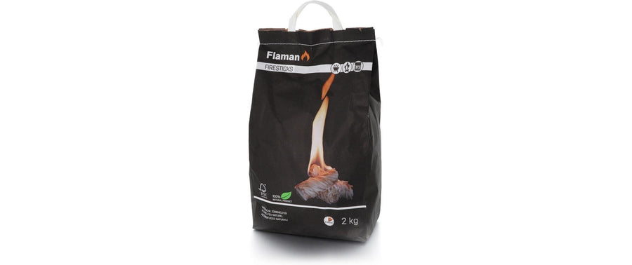 Flaman Feueranzünder Holz 2kg FSC – praktischer Feueranzünder Grills & Feuerstellen Flaman