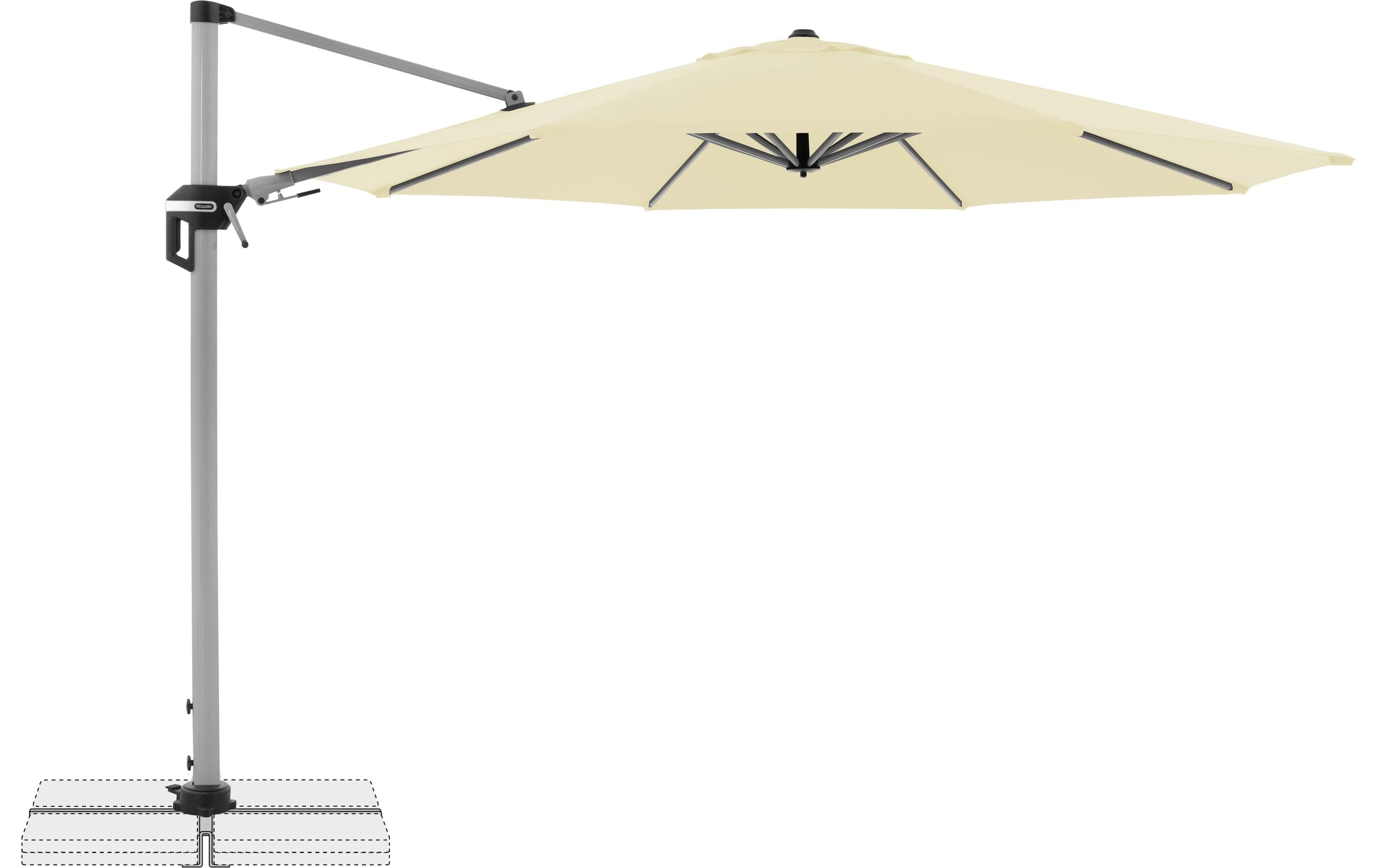 ACTIVE Pendelschirm quadratisch Beige wetterbeständig 370x370 cm Garteneinrichtung Doppler