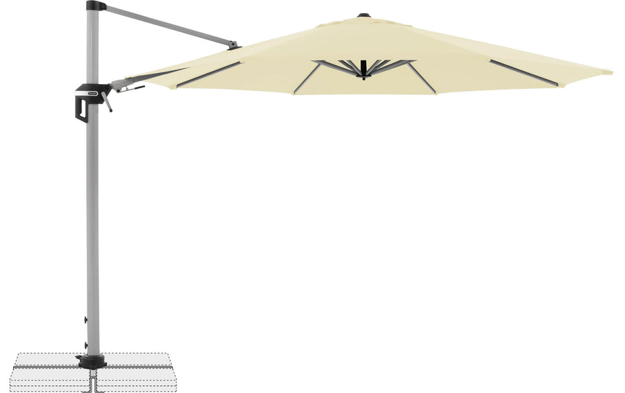 ACTIVE Pendelschirm quadratisch Beige wetterbeständig 370x370 cm Garteneinrichtung Doppler