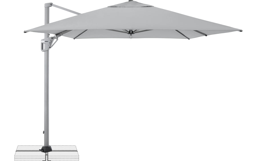 ACTIVE II Pendelschirm hellgrau robust 350x260 cm Garteneinrichtung Doppler