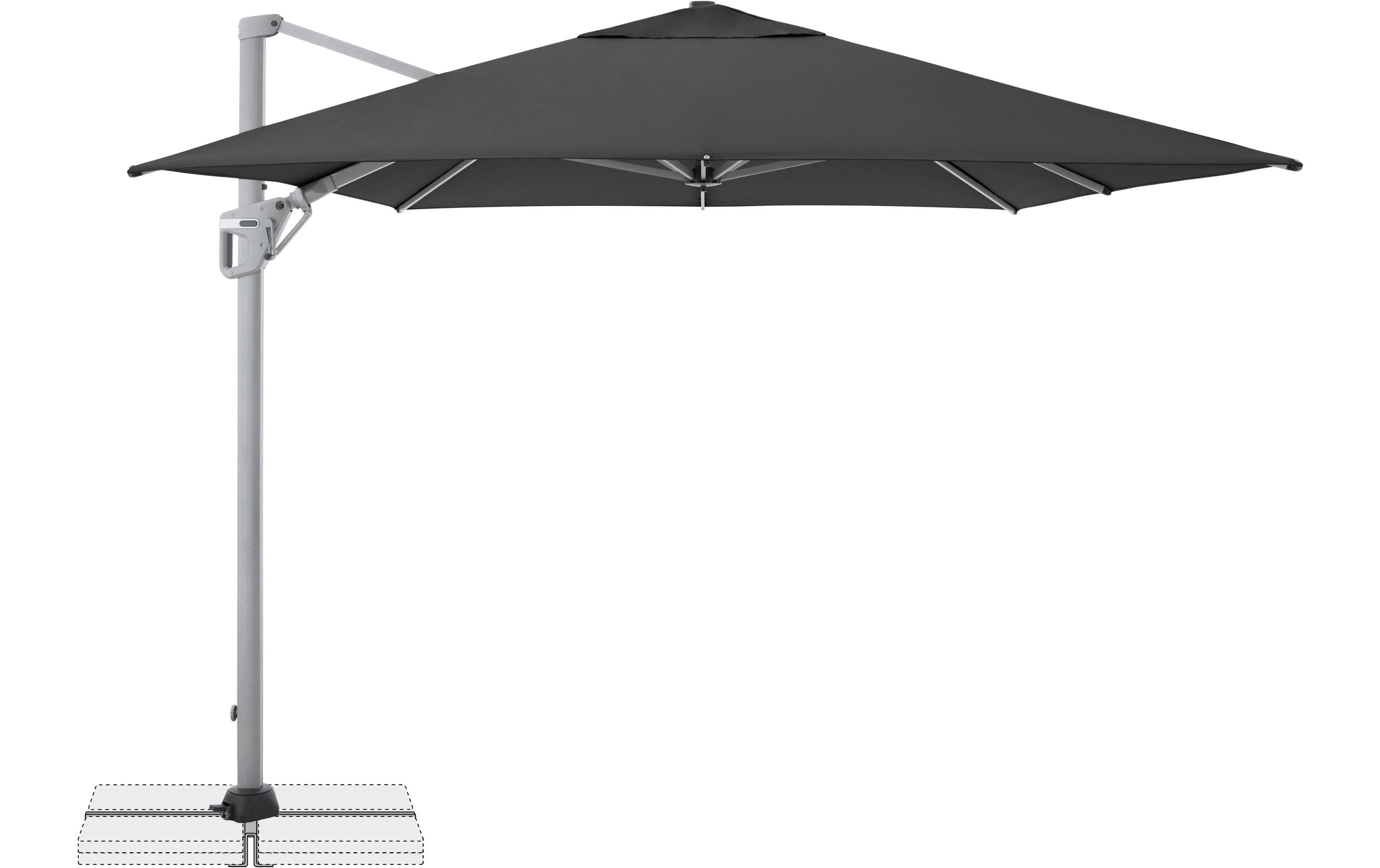 ACTIVE II Pendelschirm 350x260 cm wetterbeständig anthrazit Garteneinrichtung Doppler