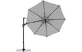Life Sonnenschirm 310 cm Seitenmontage UV-Schutz Hellgrau Garteneinrichtung Doppler