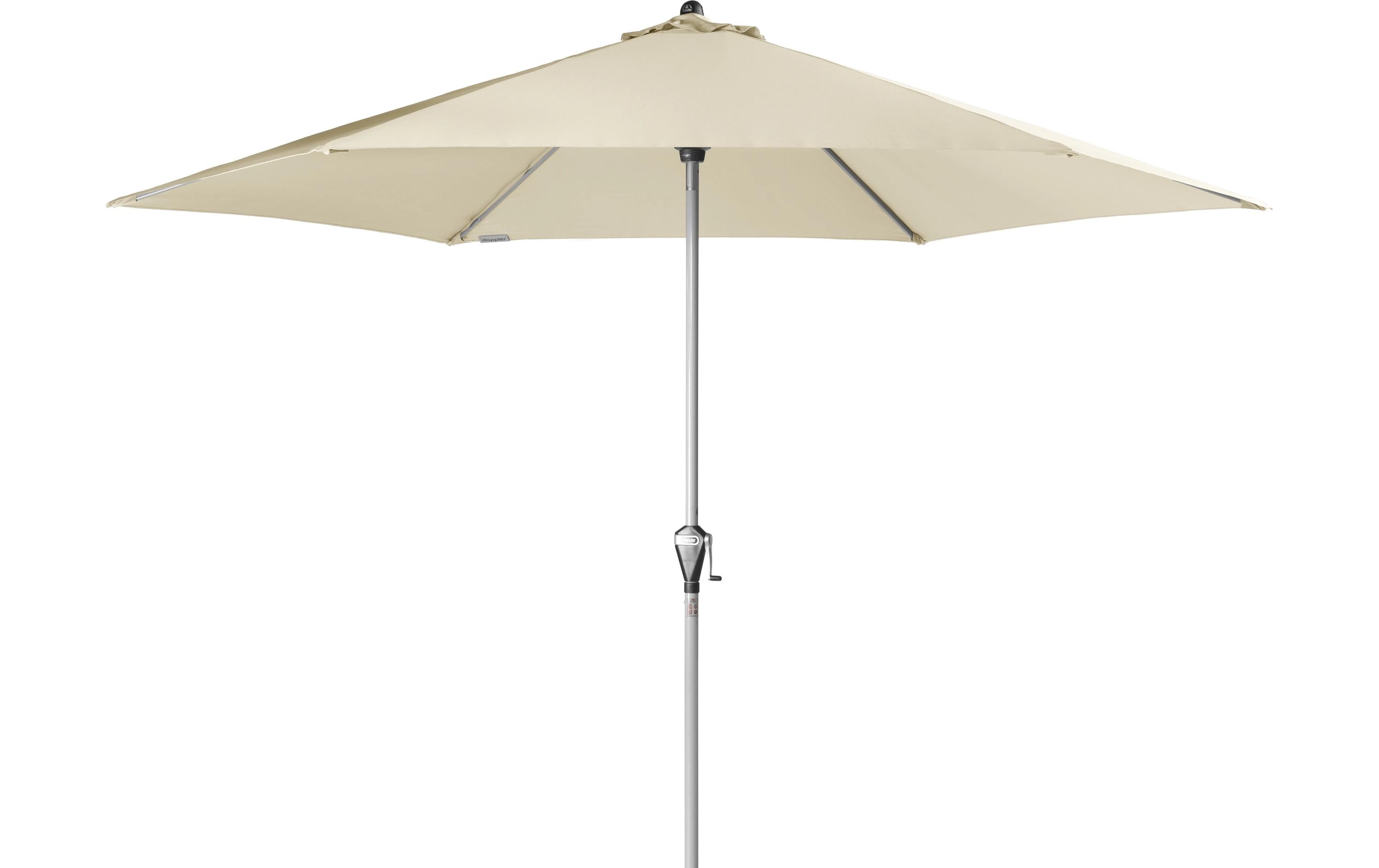 ACTIVE Sonnenschirm Auto-Tilt beige 320 cm für Outdoor Garteneinrichtung Doppler