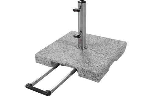ACTIVE Granitsockel Trolley Sonnenschirm 40kg hellgrau Garteneinrichtung Doppler