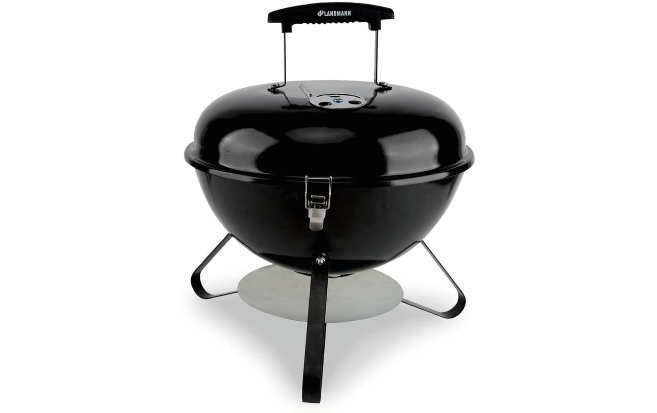 LANDMANN Kugelgrill Schwarz 36 cm – platzsparend und robust Grills & Feuerstellen Landmann