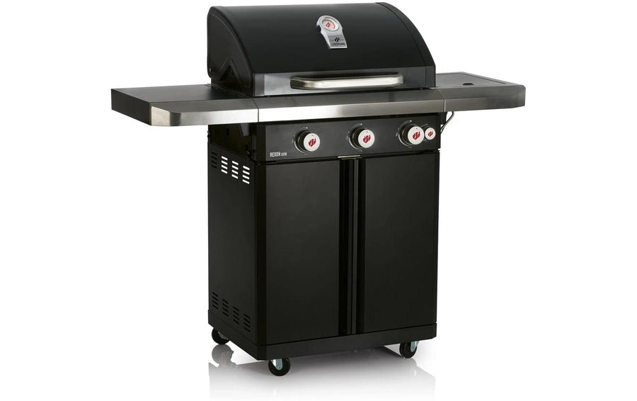 LANDMANN Gasgrill Rexon 3.1 Schwarz, drei Brenner, integriertes Thermometer Grills & Feuerstellen Landmann