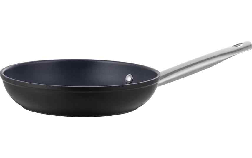 Lunasol Saturn Terra Bratpfanne, schwarz, 20 cm, mit langem Griff