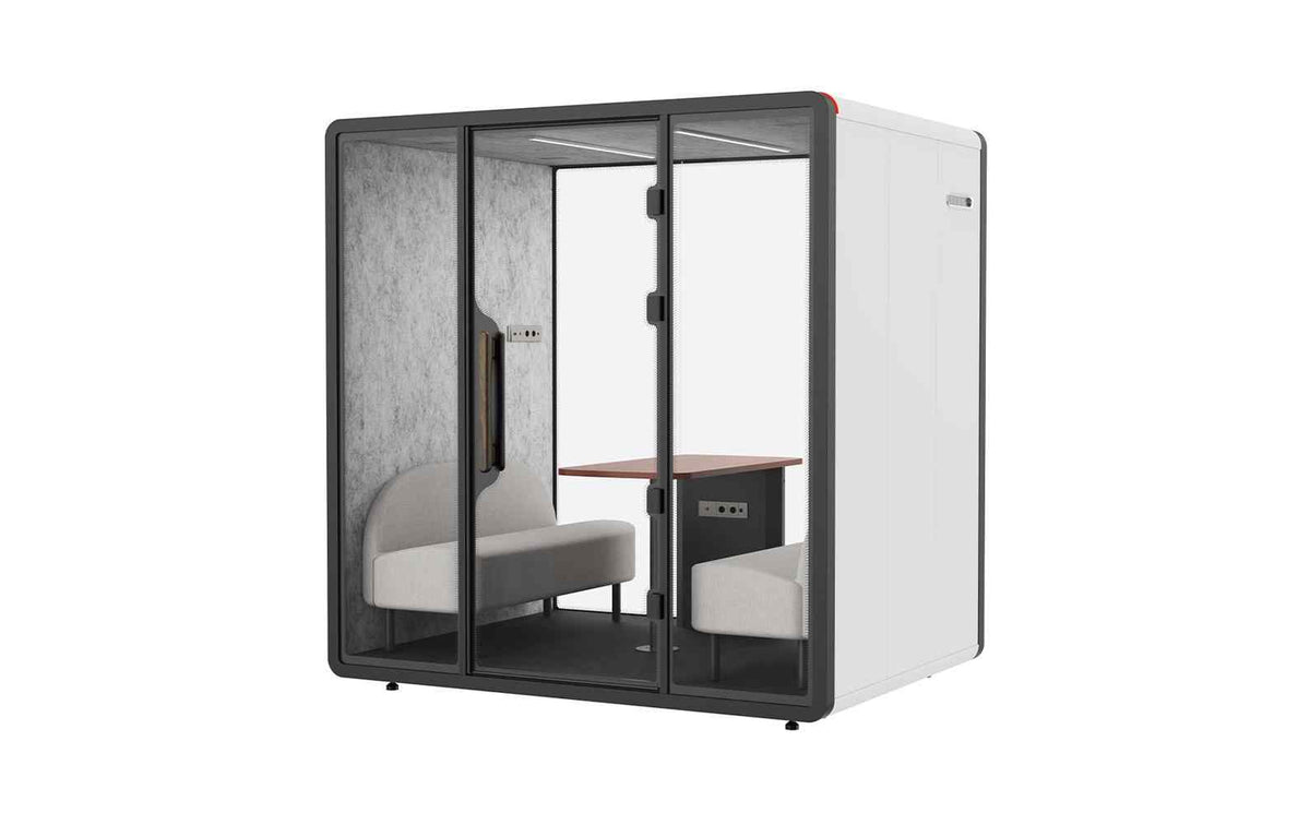 Contini Büro Meeting Box für 2-4 Personen inkl. Tisch und Sofa, ohne