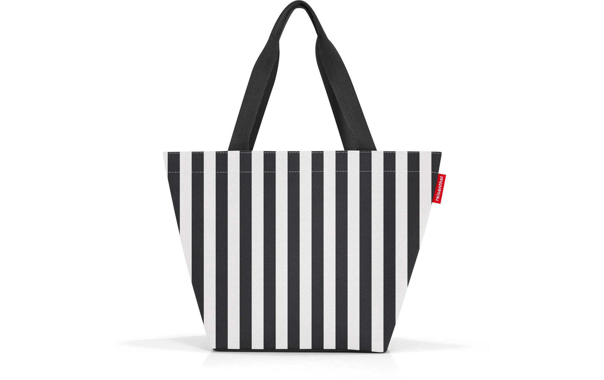 Reisenthel Shopper M mit langen Henkeln und schwarz-weißen Längsstreifen