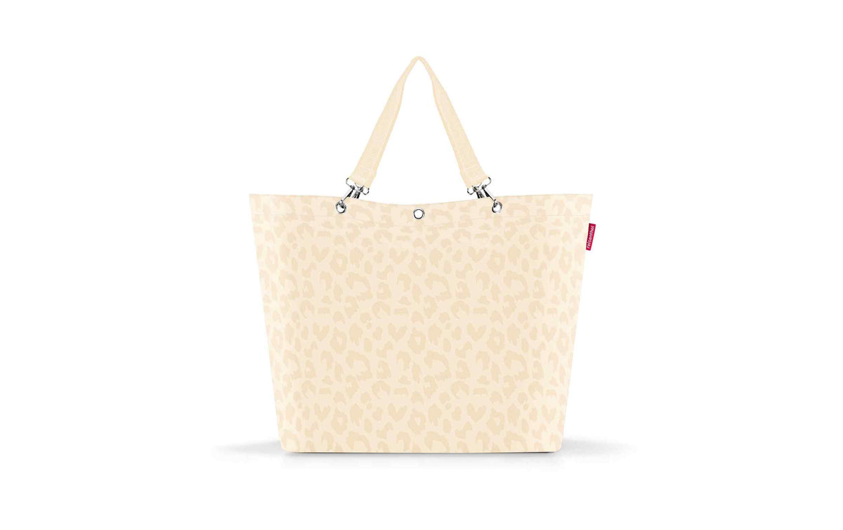 Reisenthel Shopper XL in Cremeweiß mit hellem Leopardenmuster