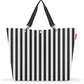 Reisenthel Shopper XL mit schwarzen und weißen Längsstreifen