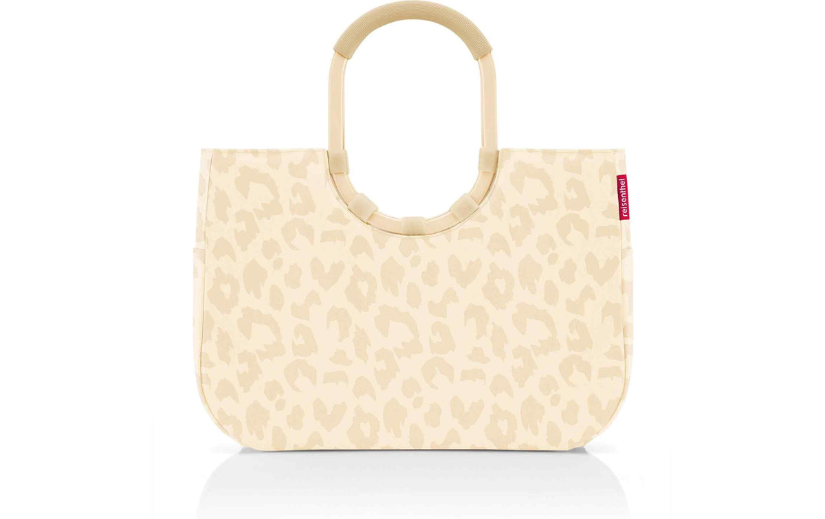 Reisenthel Einkaufskorb Loopshopper in hellem Beige mit Leopardenmuster