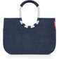 Reisenthel Einkaufskorb Loopshopper aus dunkelblauem Jeansstoff mit hellen Henkelakzenten