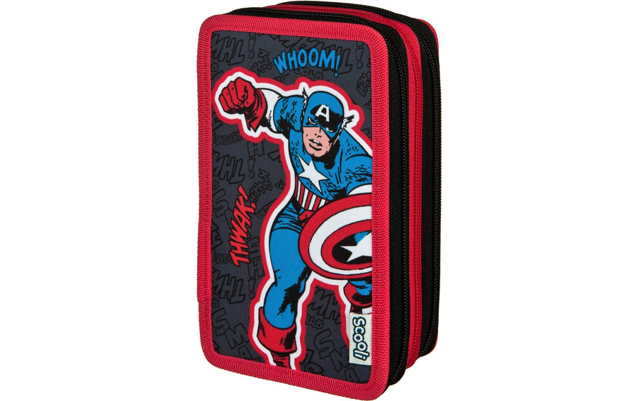 Scooli Necessaire Tripledecker Avengers gefüllt