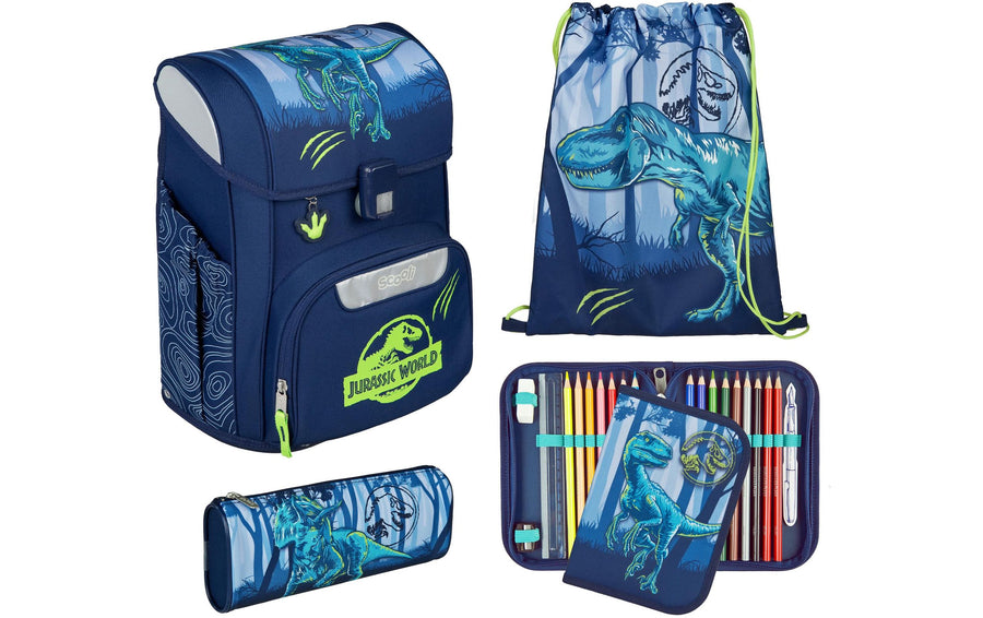 Scooli Schulrucksack-Set EasyStart Jurassic World, 5-teilig