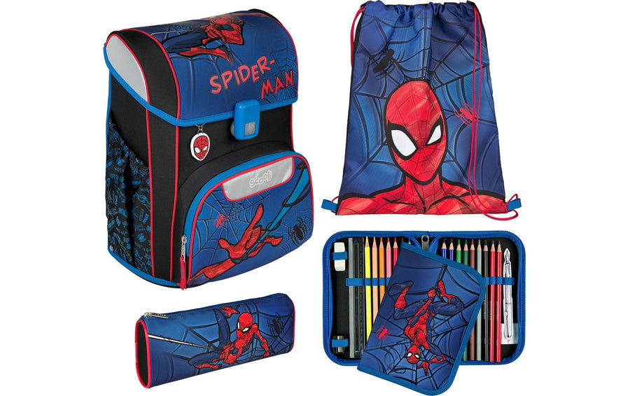 Scooli Schulrucksack-Set EasyStart Spider-Man, 5-teilig
