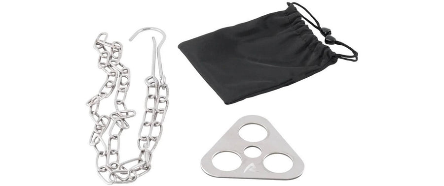 Bushcraft Dreibeinstativ Edelstahl – 3-Bein für Outdoor-Kochen Grills & Feuerstellen Robens
