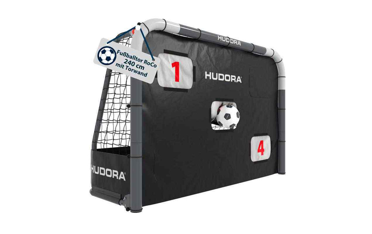 Hudora Fussballtor Roco 240 mit Torwand