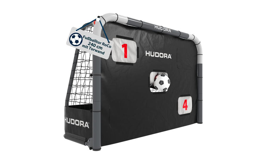 Hudora Fussballtor Roco 240 mit Torwand
